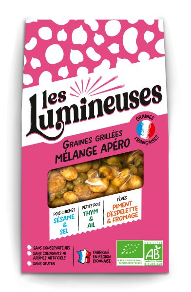 Mélange apéro de graines bio grillées (pois chiche, petits pois, fèves) - 1