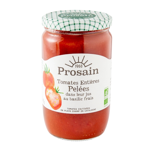 Tomates entières pelées dans leur jus au basilic frais - 1